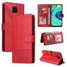 For Xiaomi Redmi Note 9 Pro GQUTROBE Skin Feel Magnetic Leather Phone Case(Red) - 1