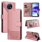 For Xiaomi Redmi Note 9T GQUTROBE Skin Feel Magnetic Leather Phone Case(Rose Gold) - 1