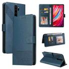 For Xiaomi Redmi Note 8 Pro GQUTROBE Skin Feel Magnetic Leather Phone Case(Blue) - 1