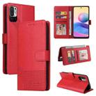 For Xiaomi Redmi Note 10 5G GQUTROBE Skin Feel Magnetic Leather Phone Case(Red) - 1