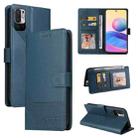 For Xiaomi Redmi Note 10 5G GQUTROBE Skin Feel Magnetic Leather Phone Case(Blue) - 1