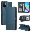 For Xiaomi Redmi 10 GQUTROBE Skin Feel Magnetic Leather Phone Case(Blue) - 1