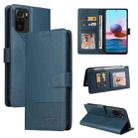 For Xiaomi Redmi Note 10 4G GQUTROBE Skin Feel Magnetic Leather Phone Case(Blue) - 1