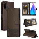 For Xiaomi Redmi Note 8T GQUTROBE Skin Feel Magnetic Leather Phone Case(Brown) - 1