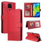 For Xiaomi Redmi Note 9 / 10X 4G GQUTROBE Skin Feel Magnetic Leather Phone Case(Red) - 1