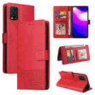 For Xiaomi Mi 10 Lite GQUTROBE Skin Feel Magnetic Leather Phone Case(Red) - 1