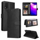 For Xiaomi Mi 10 Lite GQUTROBE Skin Feel Magnetic Leather Phone Case(Black) - 1
