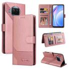 For Xiaomi Mi 10T Lite GQUTROBE Skin Feel Magnetic Leather Phone Case(Rose Gold) - 1