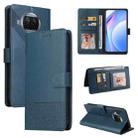 For Xiaomi Mi 10T Lite GQUTROBE Skin Feel Magnetic Leather Phone Case(Blue) - 1