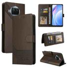 For Xiaomi Mi 10T Lite GQUTROBE Skin Feel Magnetic Leather Phone Case(Brown) - 1