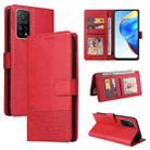 For Xiaomi Mi 10T Pro GQUTROBE Skin Feel Magnetic Leather Phone Case(Red) - 1