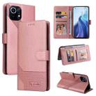 For Xiaomi Mi 11 GQUTROBE Skin Feel Magnetic Leather Phone Case(Rose Gold) - 1