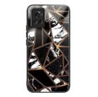 For OnePlus Ace Abstract Marble Pattern Glass Protective Case(Rhombus Black) - 1