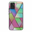 For OnePlus Ace Abstract Marble Pattern Glass Protective Case(Rhombus Gradient) - 1