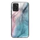 For OnePlus Ace Abstract Marble Pattern Glass Protective Case(Abstract Gray) - 1