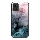 For OnePlus Ace Abstract Marble Pattern Glass Protective Case(Abstract Light Pink) - 1