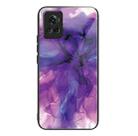 For OnePlus Ace Abstract Marble Pattern Glass Protective Case(Abstract Purple) - 1