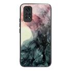 For Xiaomi Redmi Note 11 4G Abstract Marble Pattern Glass Protective Case(Abstract Black) - 1