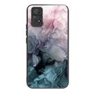 For Xiaomi Redmi Note 11 Pro 4G Abstract Marble Pattern Glass Protective Case(Abstract Light Pink) - 1