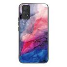 For Xiaomi Redmi Note 11 Pro 4G Abstract Marble Pattern Glass Protective Case(Abstract Red) - 1