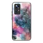For Xiaomi 12 Pro Abstract Marble Pattern Glass Protective Case(Abstract Multicolor) - 1