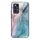 For Xiaomi 12 Pro Abstract Marble Pattern Glass Protective Case(Abstract Gray) - 1