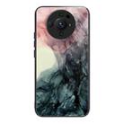 For Xiaomi 12S Ultra Abstract Marble Pattern Glass Protective Case(Abstract Black) - 1