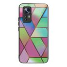 For Xiaomi 12X Abstract Marble Pattern Glass Protective Case(Rhombus Gradient) - 1