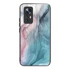 For Xiaomi 12X Abstract Marble Pattern Glass Protective Case(Abstract Gray) - 1