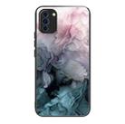 For Huawei Nova 10 Abstract Marble Pattern Glass Protective Case(Abstract Light Pink) - 1