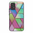 For Samsung Galaxy A33 5G Abstract Marble Pattern Glass Protective Case(Rhombus Gradient) - 1