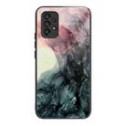 For Samsung Galaxy A53 5G Abstract Marble Pattern Glass Protective Case(Abstract Black) - 1