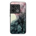 For OnePlus 10 Pro Abstract Marble Pattern Glass Protective Case(Abstract Black) - 1