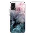 For Xiaomi Redmi Note 11T Pro Abstract Marble Pattern Glass Protective Case(Abstract Light Pink) - 1