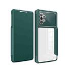 For Samsung Galaxy A52 5G Magnetic Flip Leather Phone Case(Dark Green) - 1