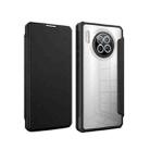 For Huawei Mate 30 Pro Magnetic Flip Leather Phone Case(Black) - 1