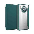 For Huawei Mate 30 Pro Magnetic Flip Leather Phone Case(Dark Green) - 1