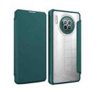 For Huawei Mate 30 Magnetic Flip Leather Phone Case(Dark Green) - 1