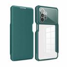 For Samsung Galaxy A23 Magnetic Flip Leather Phone Case(Dark Green) - 1