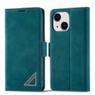 For iPhone 14 Plus Forwenw Dual-side Buckle Leather Phone Case (Dark Cyan) - 1