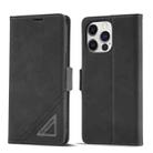 For iPhone 14 Pro Forwenw Dual-side Buckle Leather Phone Case(Black) - 1