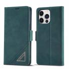 For iPhone 14 Pro Forwenw Dual-side Buckle Leather Phone Case(Dark Cyan) - 1