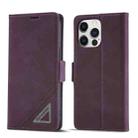 For iPhone 14 Pro Forwenw Dual-side Buckle Leather Phone Case(Wine Red) - 1