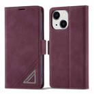 For iPhone 13 mini Forwenw Dual-side Buckle Leather Phone Case (Wine Red) - 1