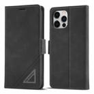 For iPhone 12 Pro Max Forwenw Dual-side Buckle Leather Phone Case(Black) - 1