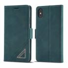 For iPhone X / XS Forwenw Dual-side Buckle Leather Phone Case(Dark Cyan) - 1