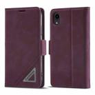 For iPhone XR Forwenw Dual-side Buckle Leather Phone Case(Wine Red) - 1