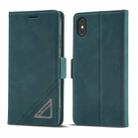 For iPhone XS Max Forwenw Dual-side Buckle Leather Phone Case(Dark Cyan) - 1