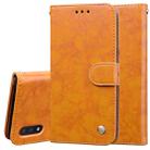 For Galaxy A01 Business Style Oil Wax Texture Horizontal Flip Leather Case, with Holder & Card Slots & Wallet(Brown) - 1