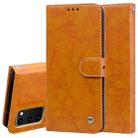 For Galaxy S20 Business Style Oil Wax Texture Horizontal Flip Leather Case, with Holder & Card Slots & Wallet(Brown) - 1